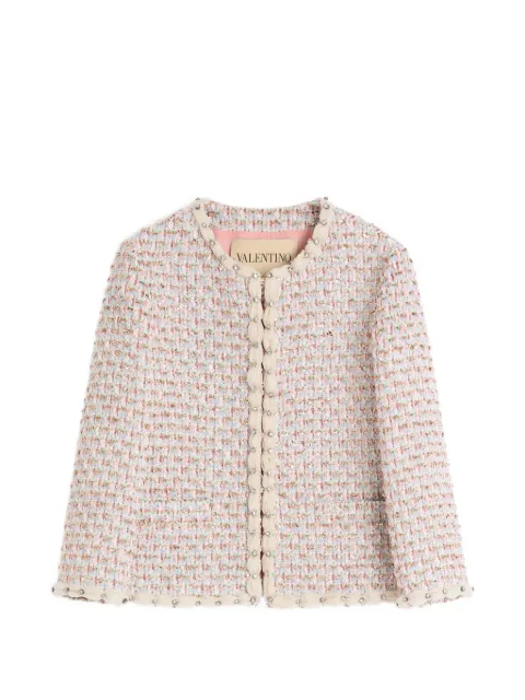Valentino Garavani embroidered ribbon tweed jacket