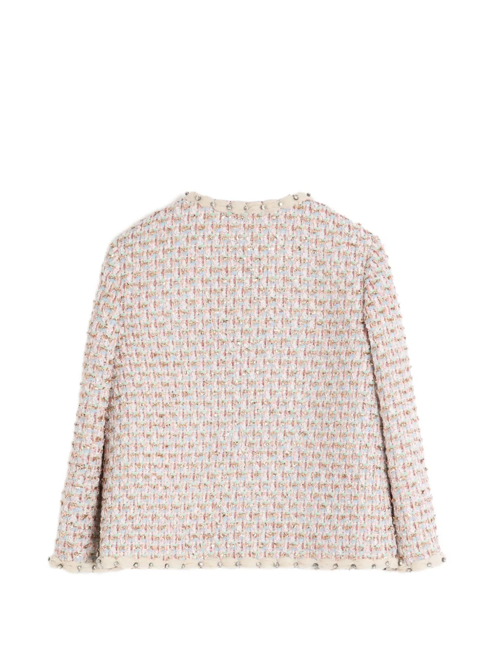 Valentino Garavani Tweed jack met geborduurd lint Roze
