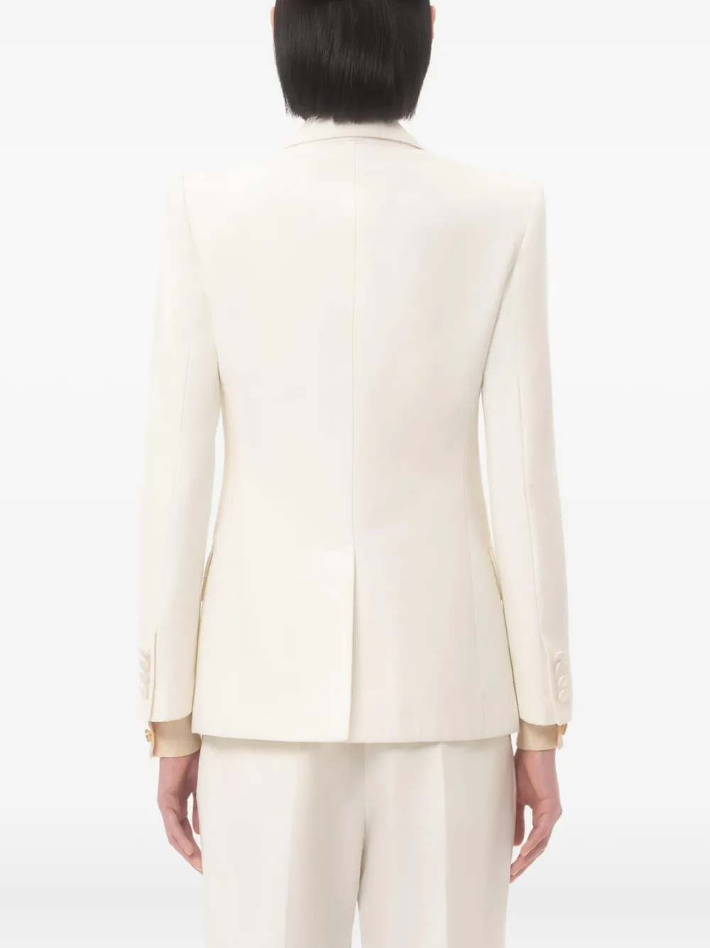 Valentino Garavani Diagonal linnen blazer Wit