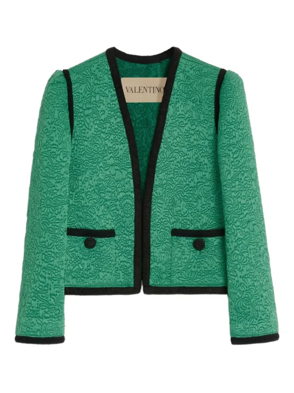 ジャケット Valentino Garavani MATELASSE FLOREAL APRES L'HIVER JACKET Apres L'hiver Floral Matelassé Jacket for Woman | Valentino US