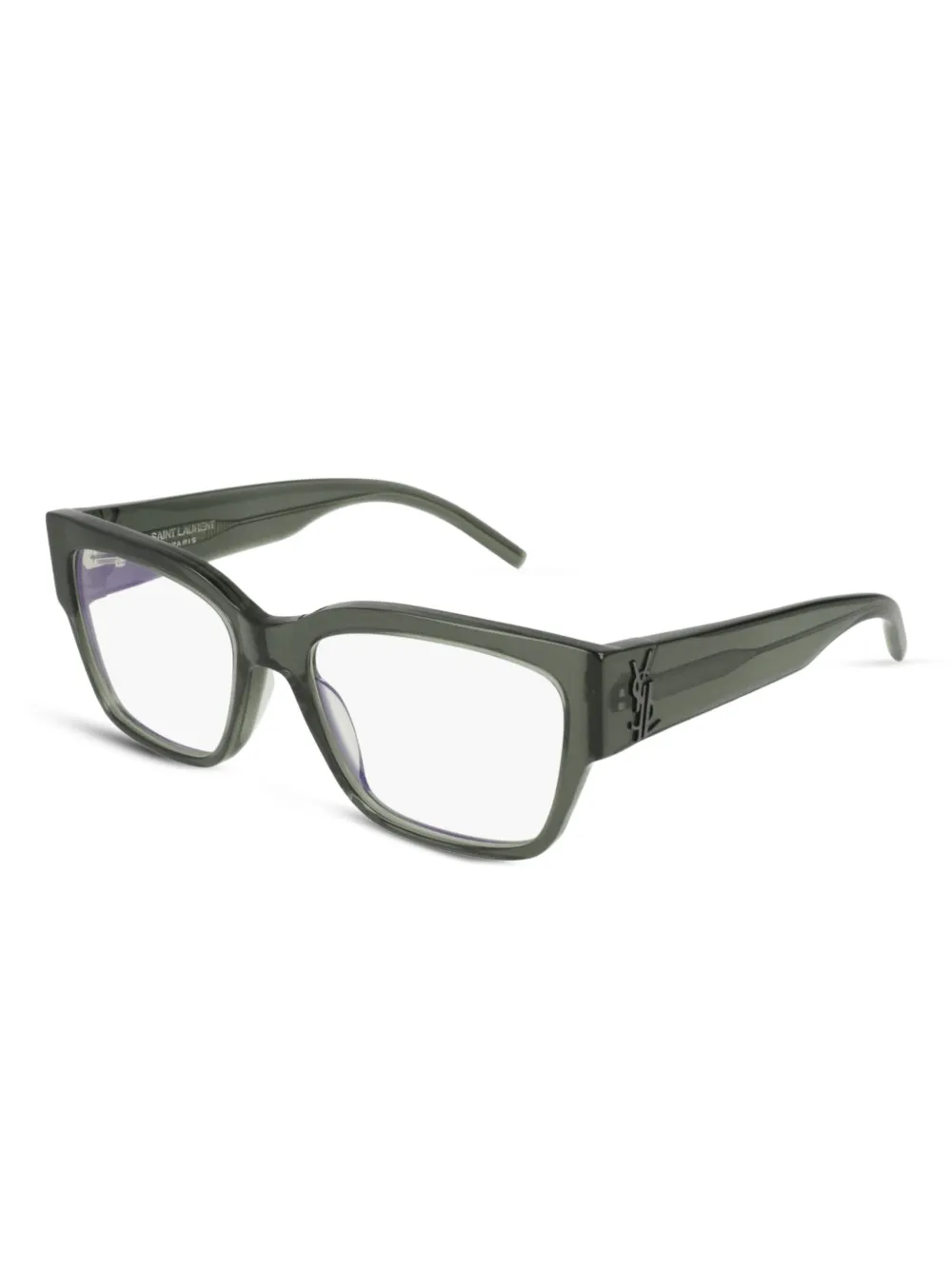 Saint Laurent Eyewear verre à plaque YSL | vert | Image 1