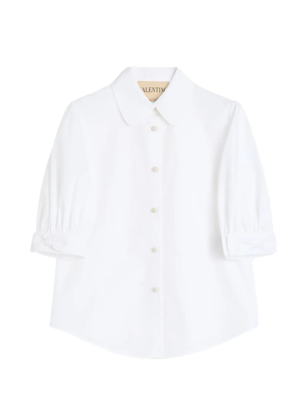 Valentino Garavani puffed sleeve button-up shirt - Weiß
