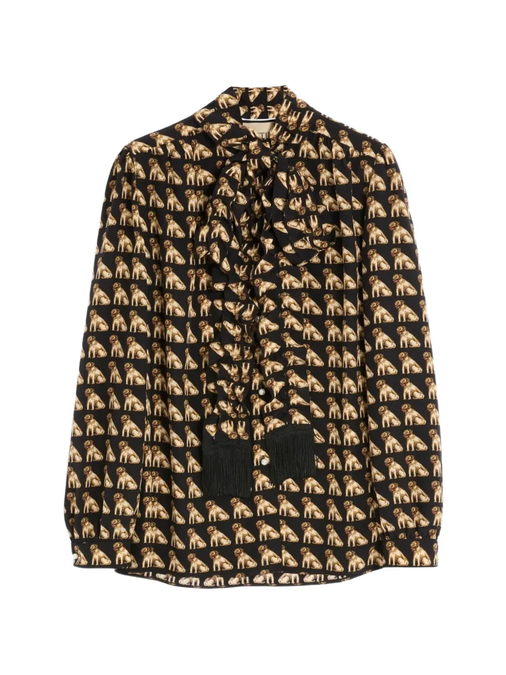 Valentino Garavani Blusa con stampa - Nero