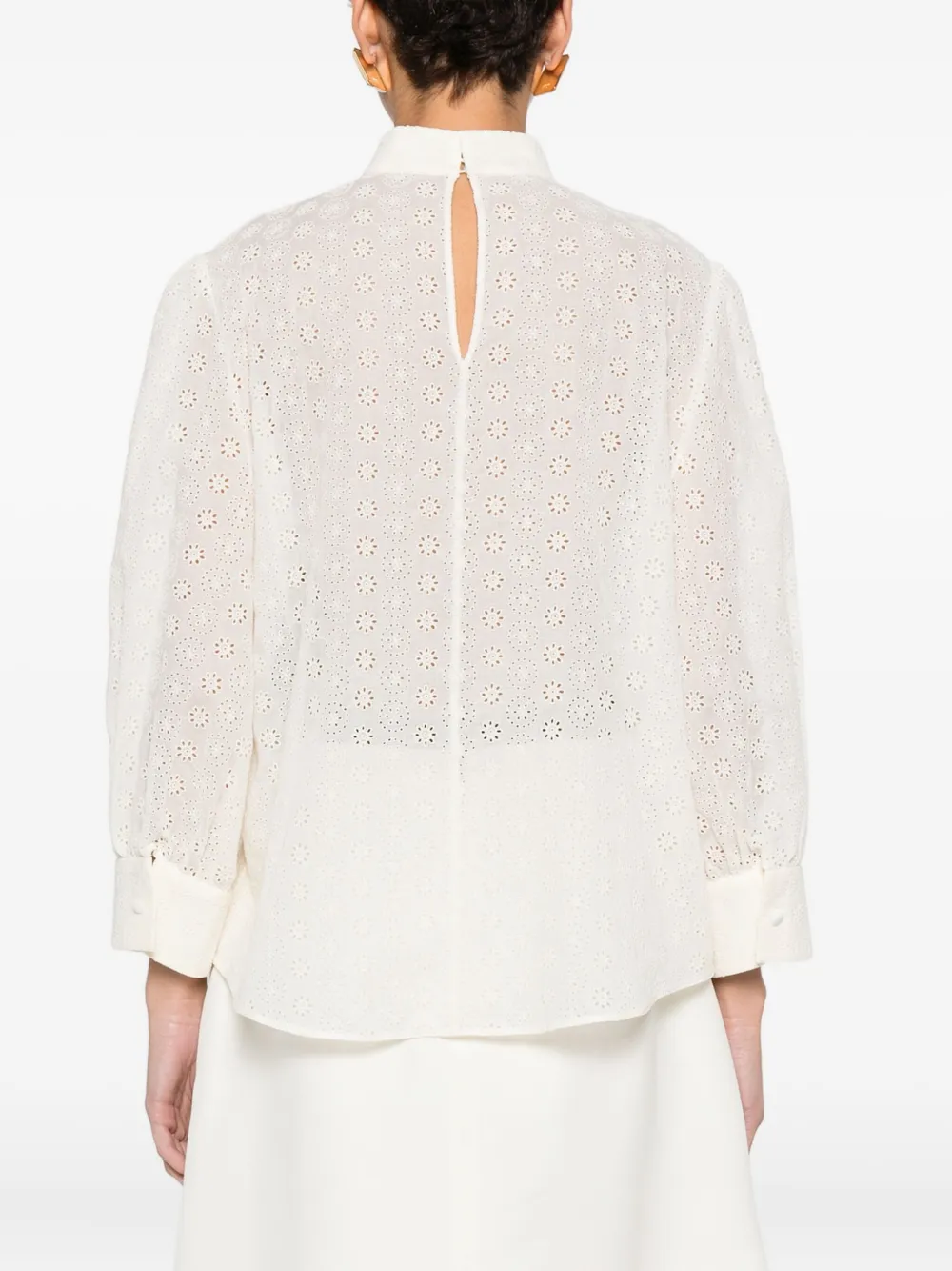 Valentino Garavani Daisy blouse met strik Beige