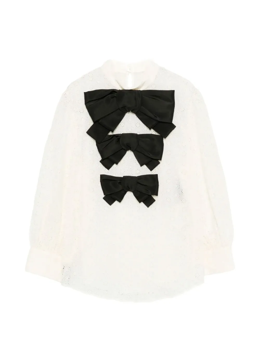 Valentino Garavani Blusa Daisy con fiocco - Toni neutri