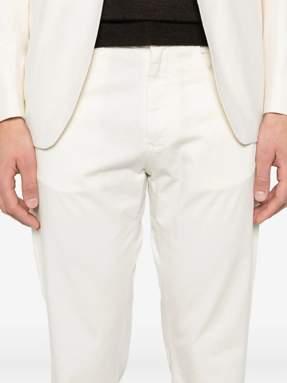 Canali Straight broek Beige