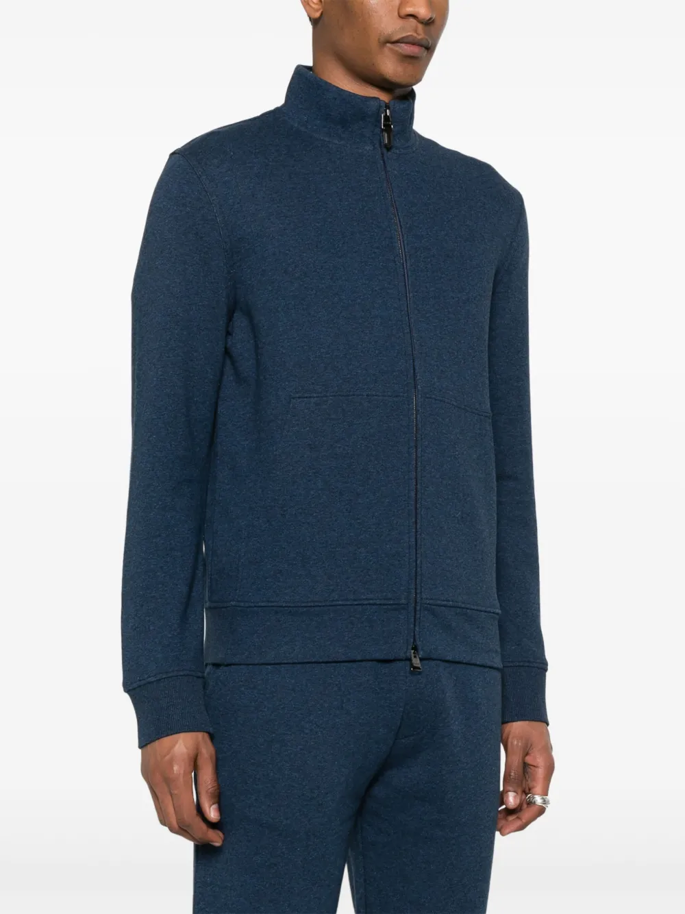Canali Sweater met gemêleerd-effect Blauw