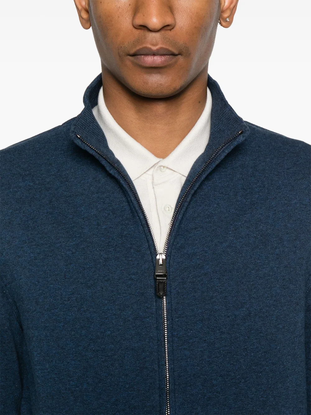 Canali Sweater met gemêleerd-effect Blauw