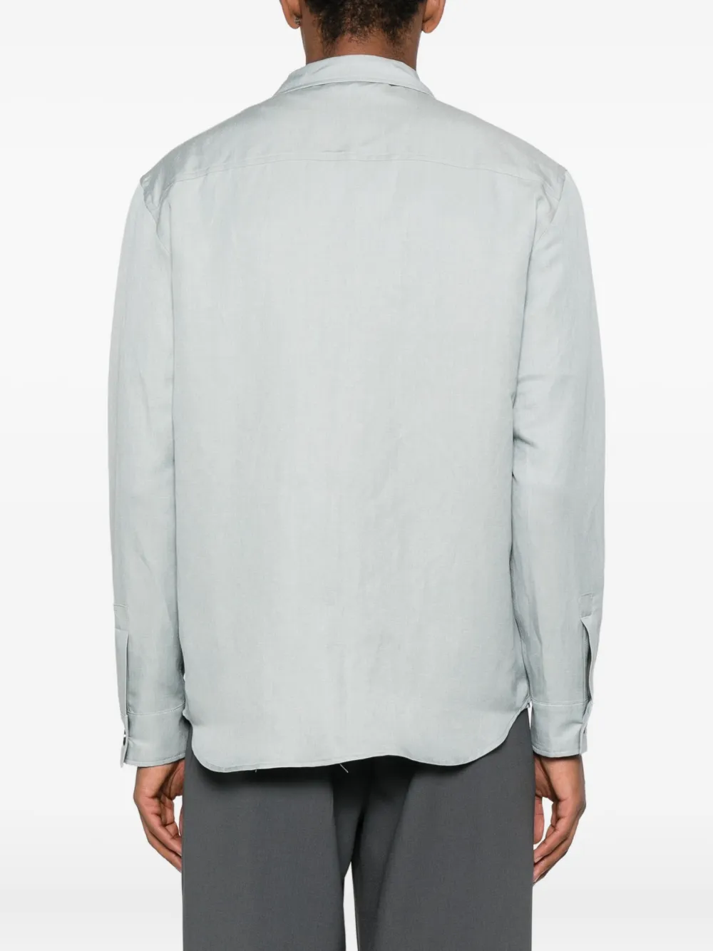 Canali patch-pocket shirt jacket Blauw