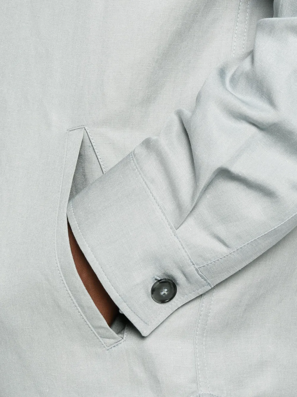 Canali patch-pocket shirt jacket Blauw