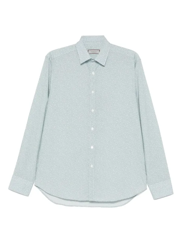 Canali Printed Shirt in Blue