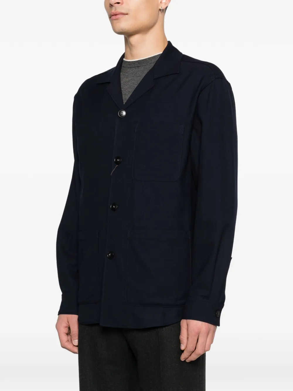  Canali Button-up Jacket - Blue 