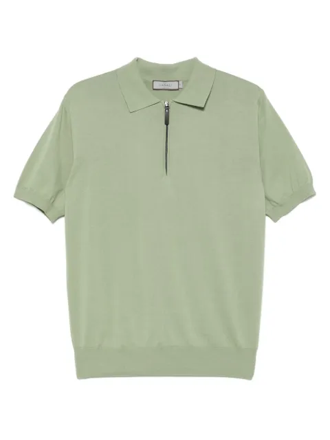 Canali cotton zip polo shirt