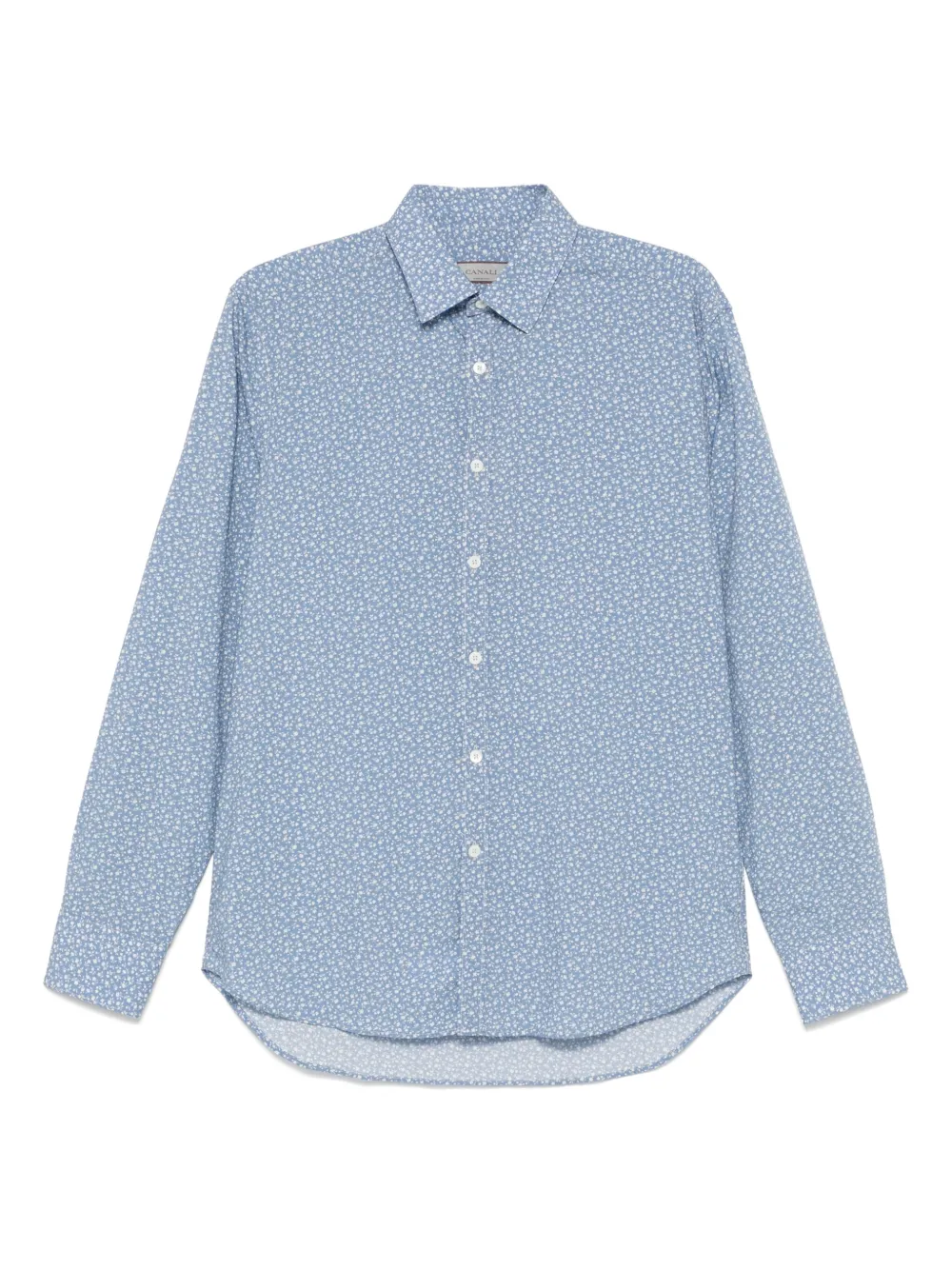 Canali Overhemd met bloemenprint Blauw