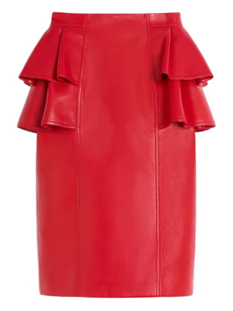 Valentino Garavani leather midi skirt