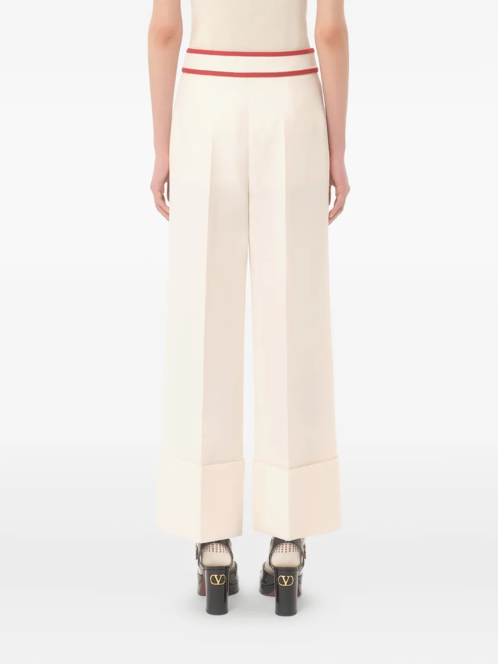 Valentino Garavani Crepe Broek Beige