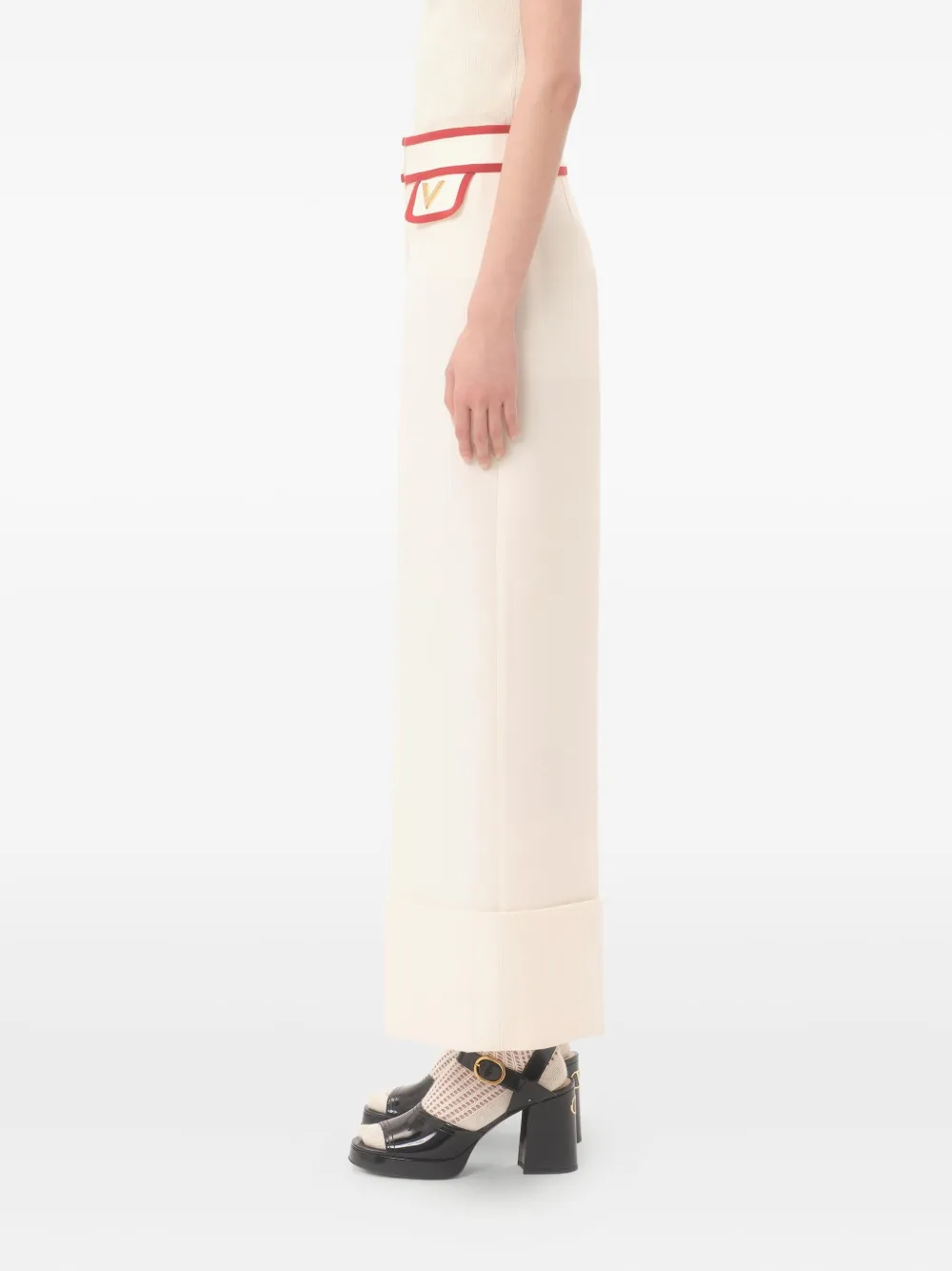 Valentino Garavani Crepe Broek Beige
