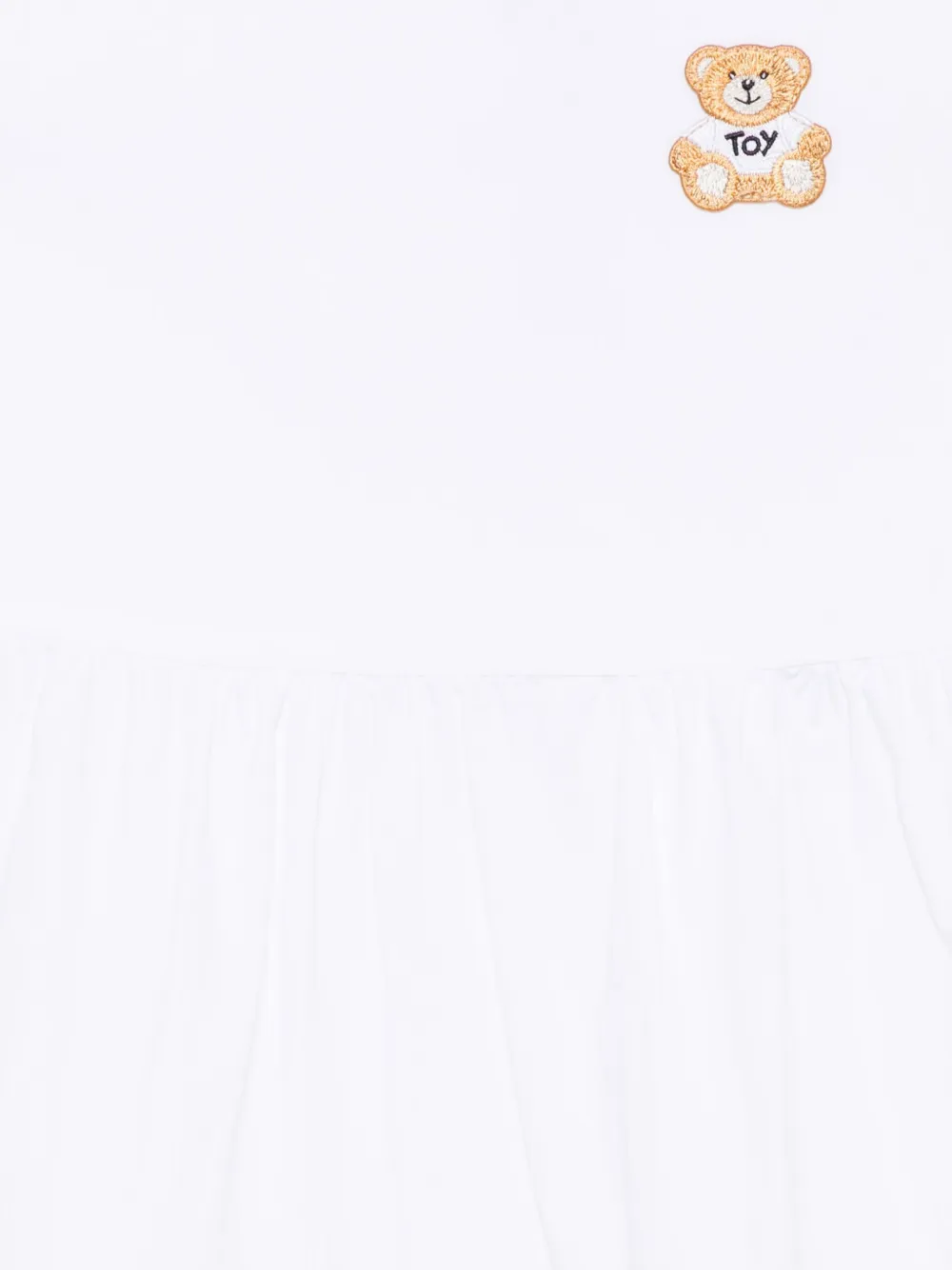 Moschino Kids Jurk met teddybeerpatch Wit