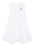 Moschino Kids teddy-patch dress - White