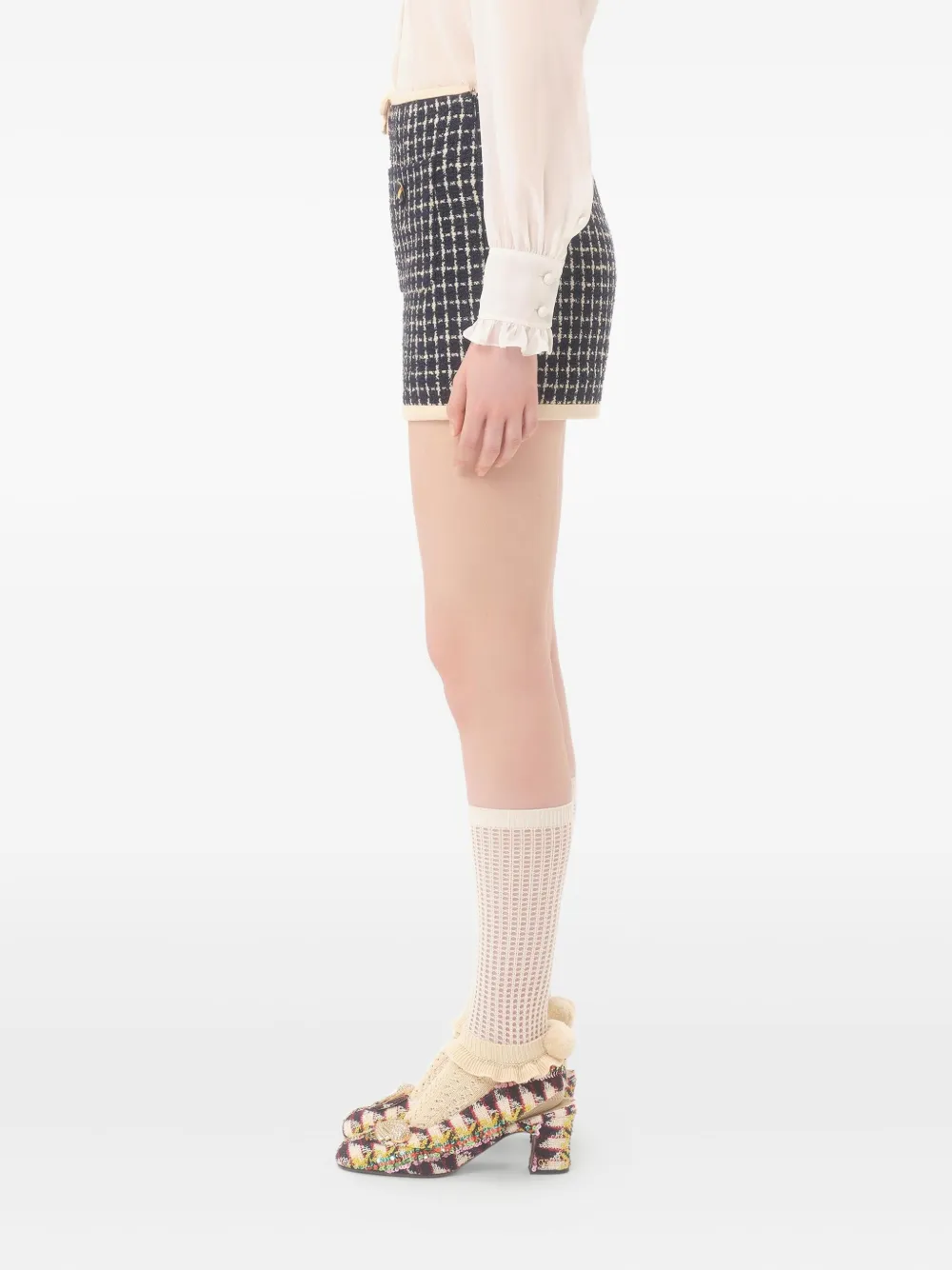 Valentino Garavani Bouclé shorts Blauw