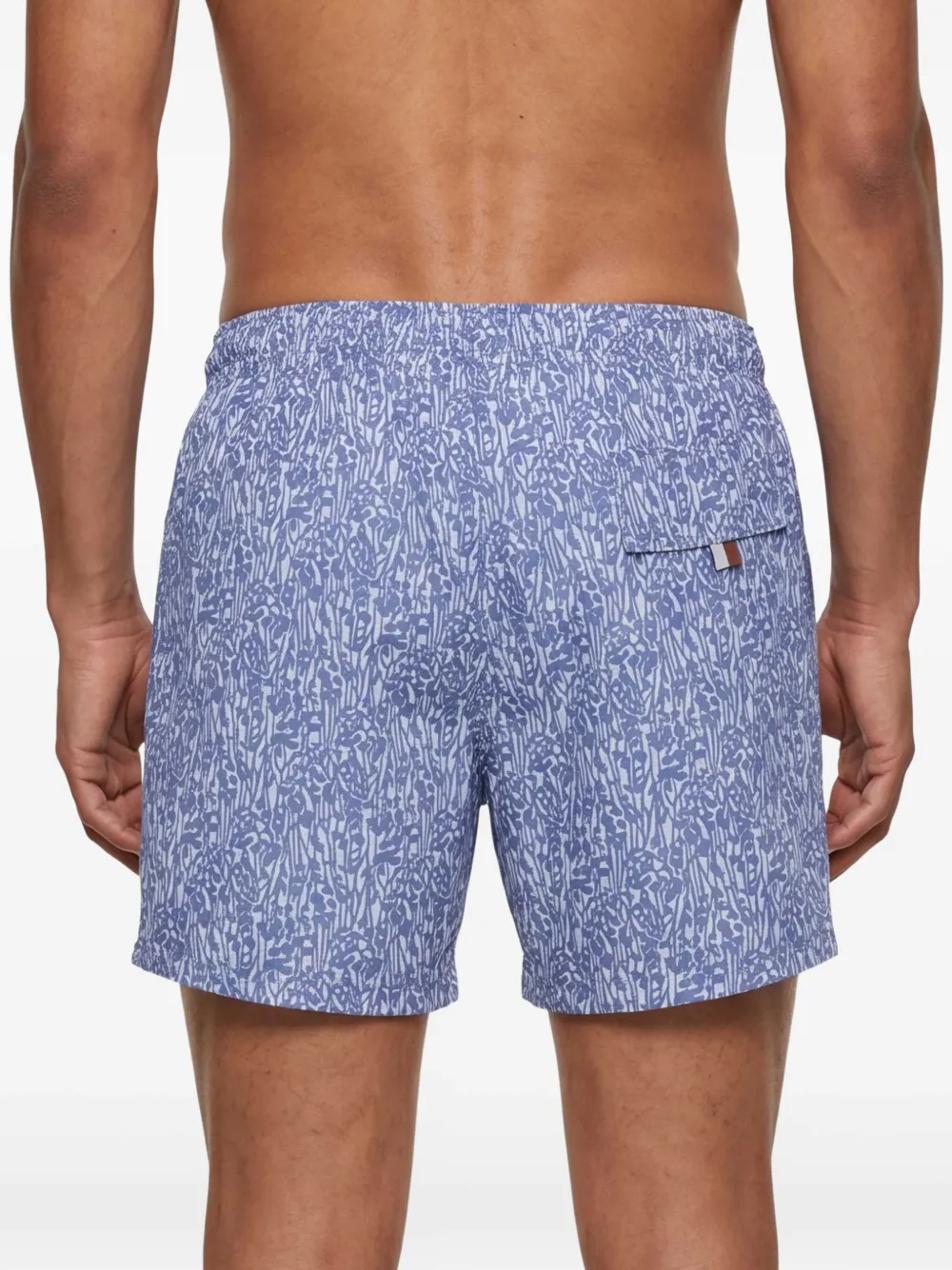 Canali Zwembroek met print Blauw