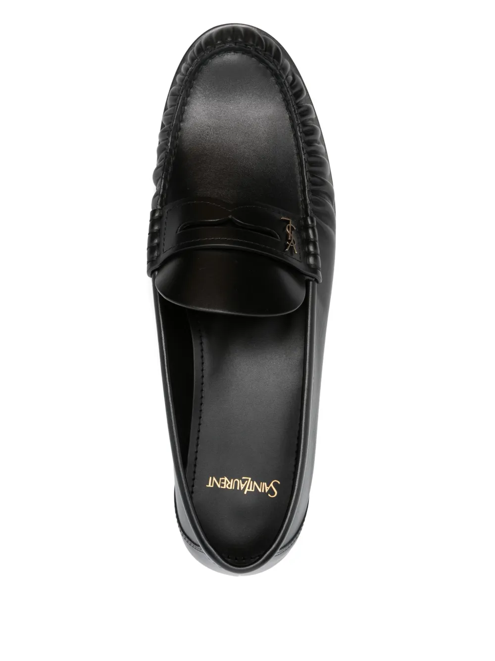 Saint Laurent leather loafers Black