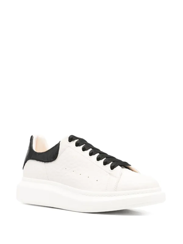 Alexander McQUEEN 744488W4AB21000 関税送料込 Alexander McQueen Logo print OVERSIZED leather sneakers