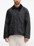 Barbour corduroy-collar buttoned jacket - Black