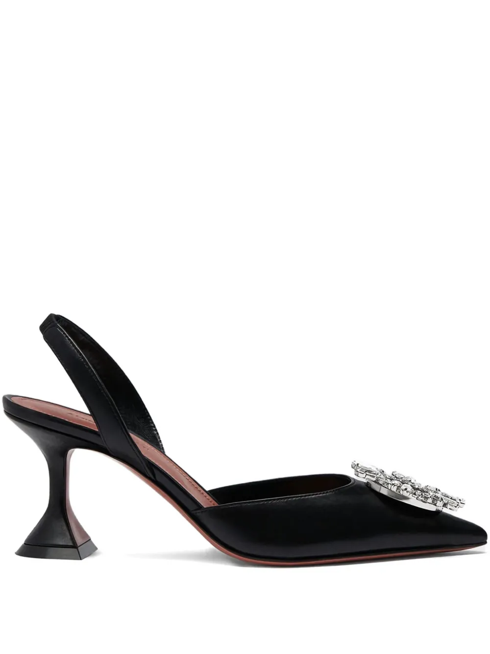 Amina Muaddi 95 mm pumps verfraaid met kristallen en hak Zwart