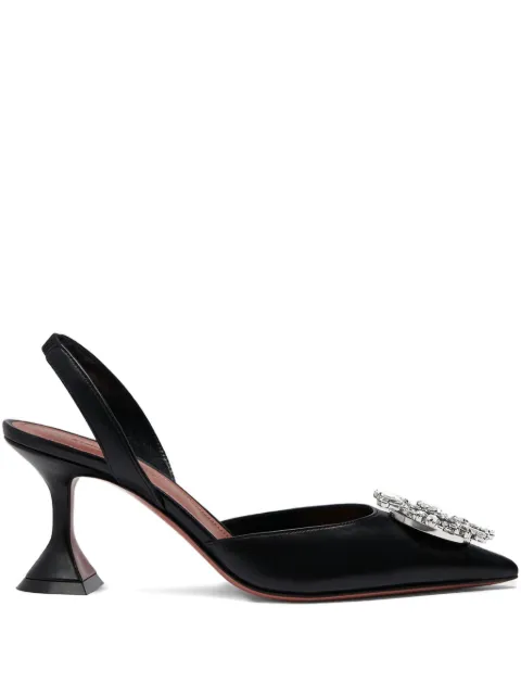 Amina Muaddi 95mm crystal-embellished heeled pumps