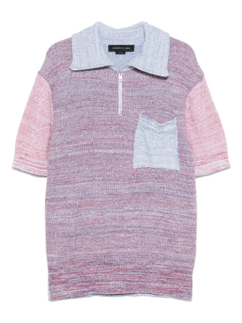 FEDERICO CINA playera tipo polo con diseño color block