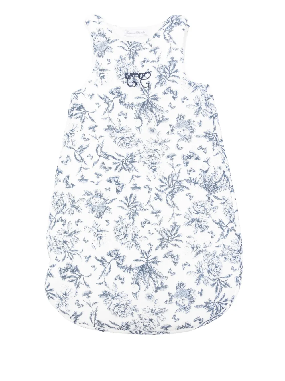 Tartine Et Chocolat Slaapzak met Toile de Jouy-print Wit