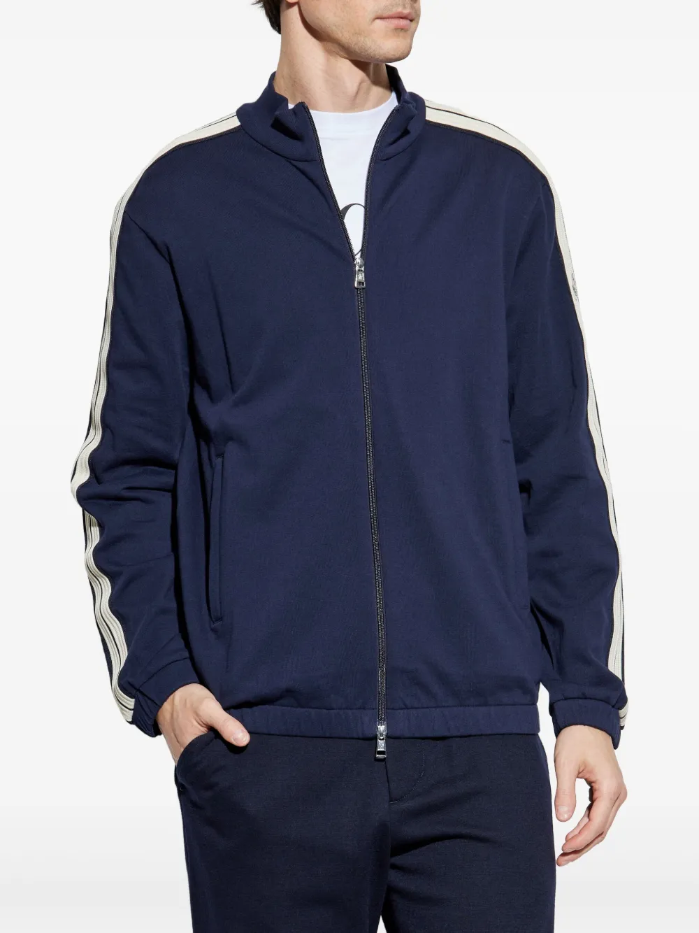 Moncler Trainingsjack met zijstreep Blauw