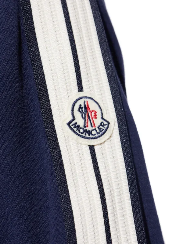 Moncler サイドストライプ トラックジャケット | ブルー