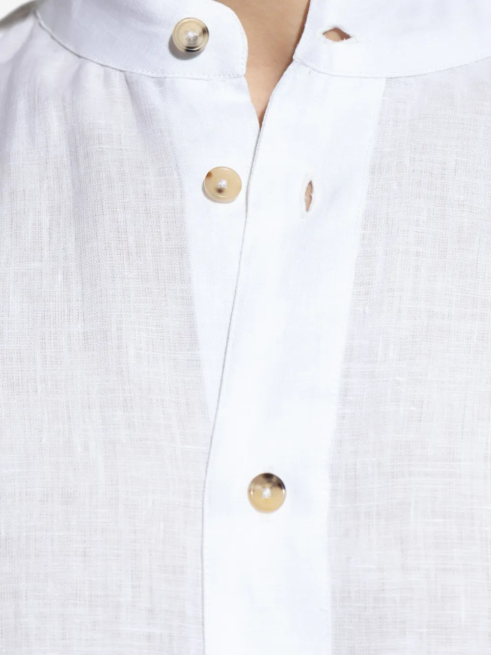 Shop Paul Smith Linen Shirt In White