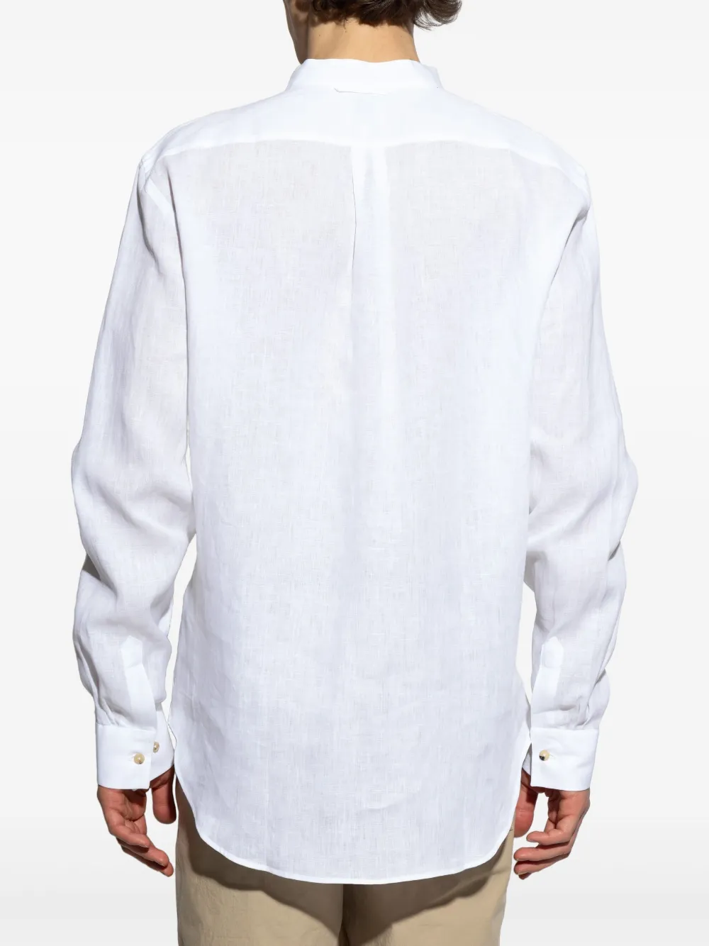 Shop Paul Smith Linen Shirt In White