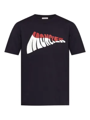 Moncler Logo Cotton T-shirt | Black | FARFETCH