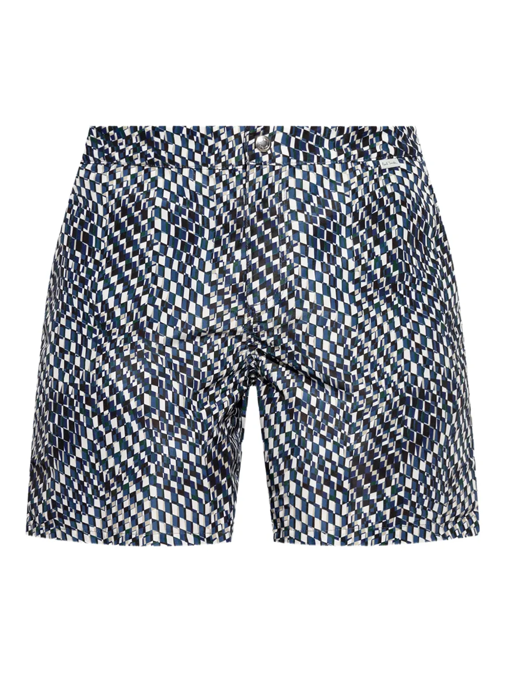 Optic Geometric-print swim shorts