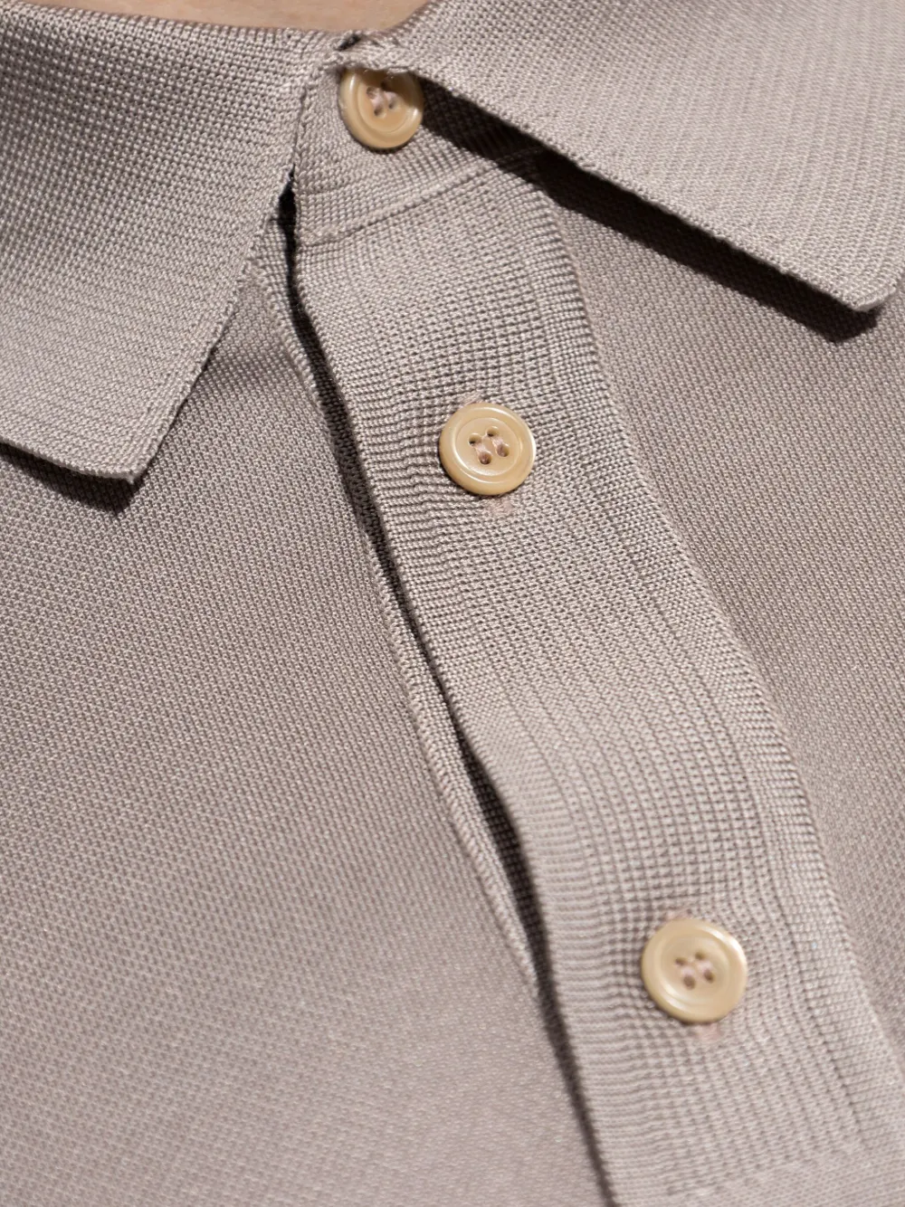 Brioni Zijden poloshirt Beige
