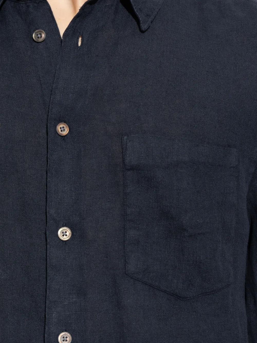 PS Paul Smith Linnen overhemd Blauw