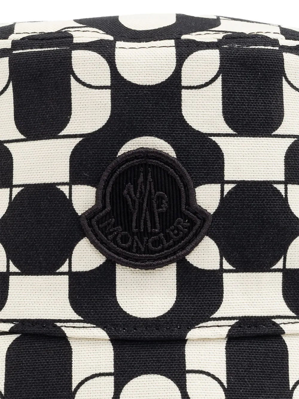Moncler Katoenen hoed met print Zwart