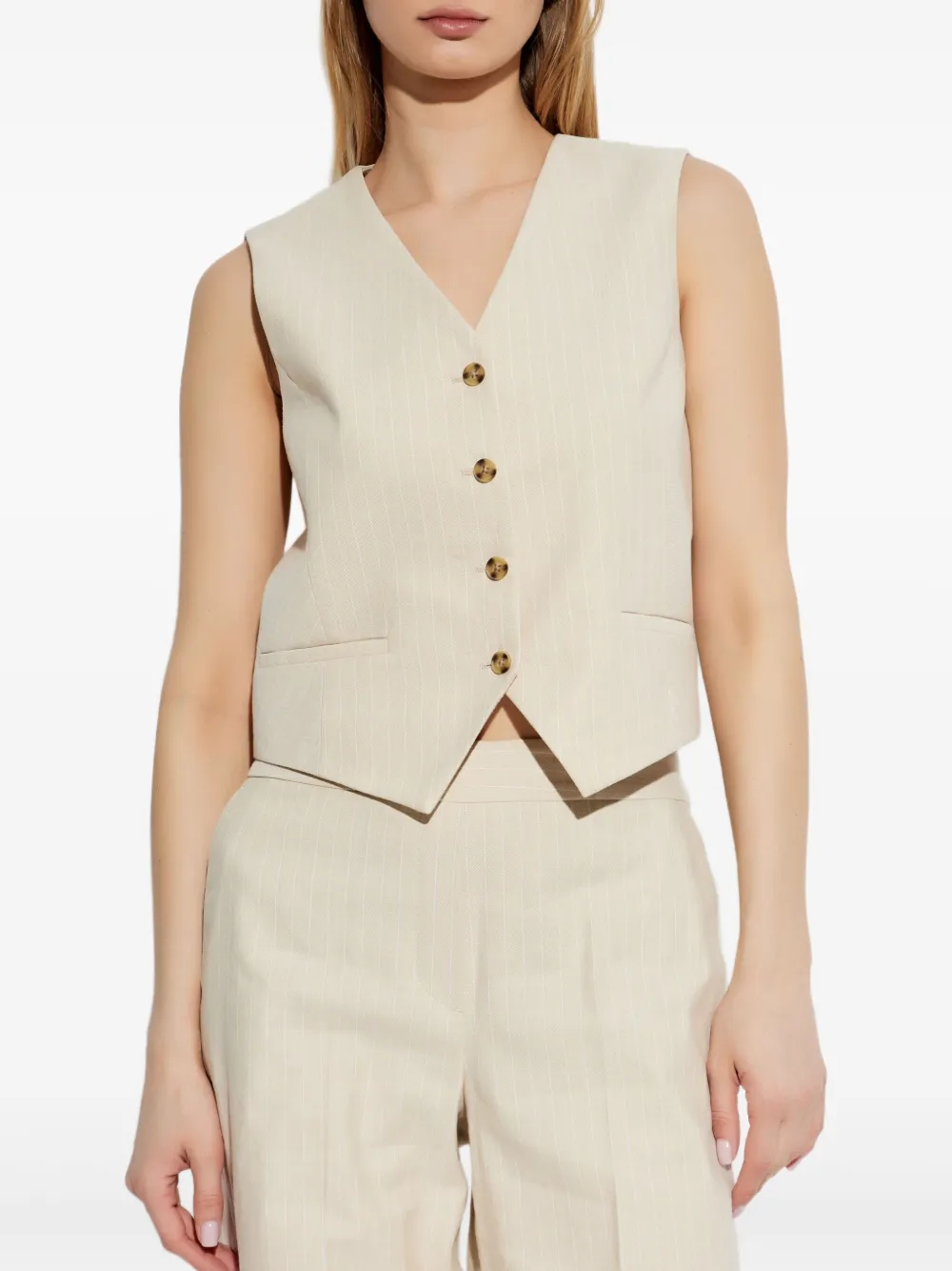 PS Paul Smith Gestreept gilet Beige