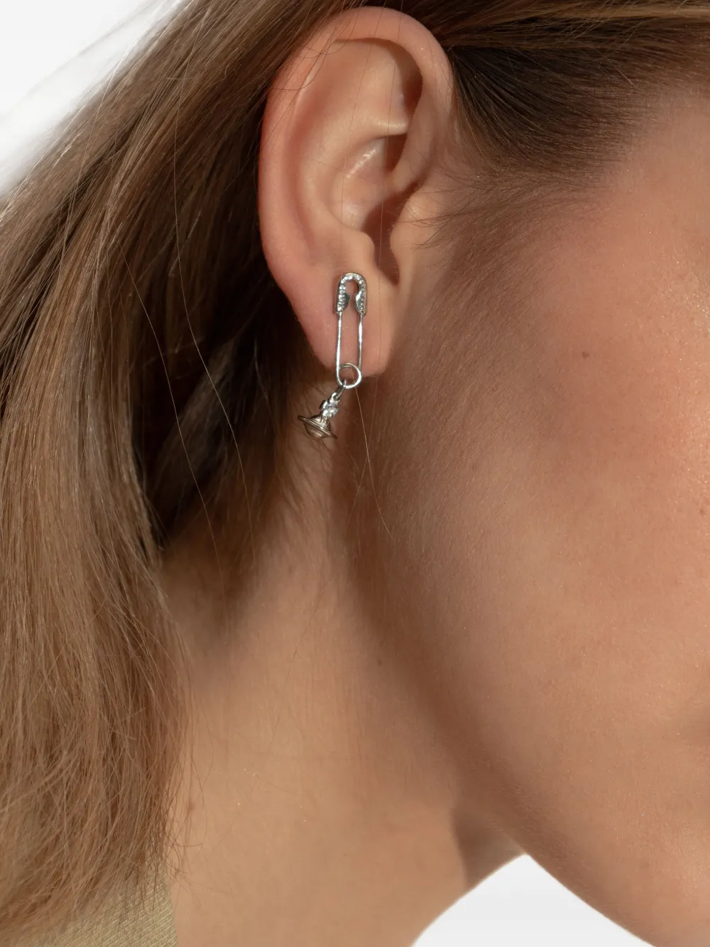 Vivienne Westwood Oorbellen met Orb-hanger - Zilver