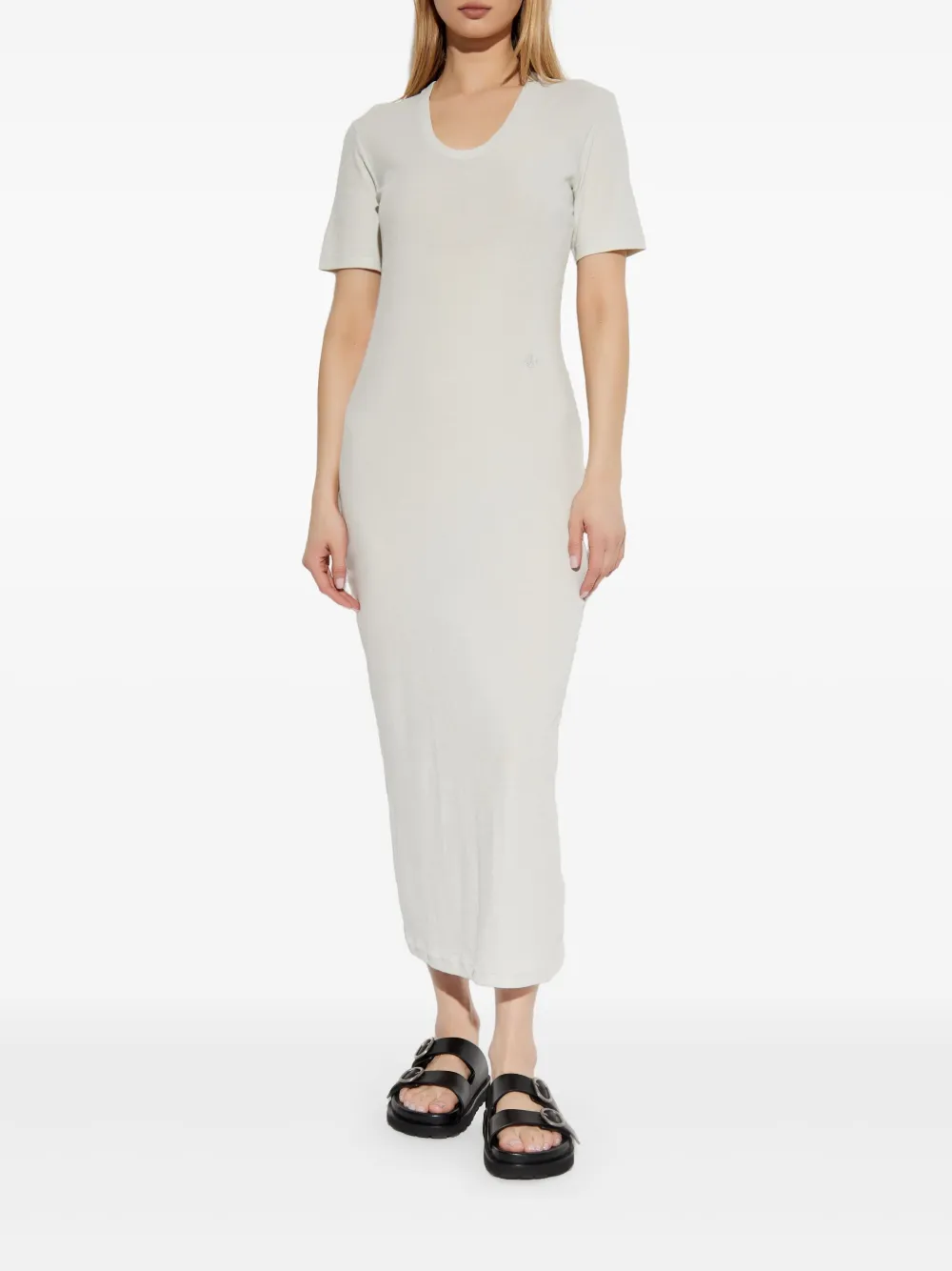 JIL SANDER+ Drie katoenen midi-jurken Wit