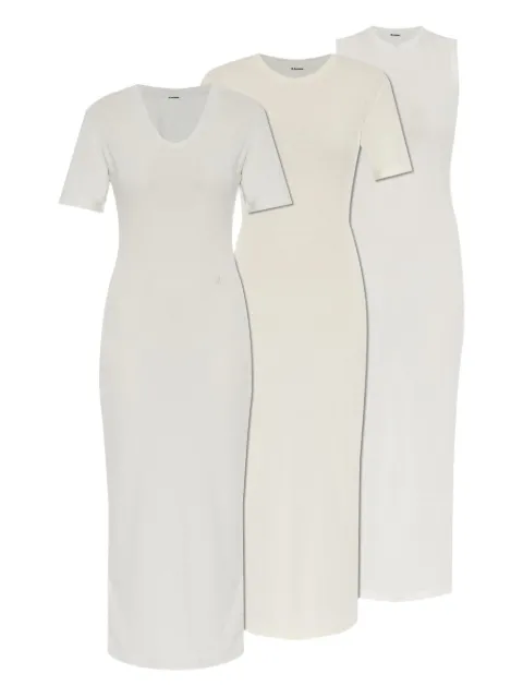JIL SANDER+ set de vestido midi de algodón (set de 3 piezas)