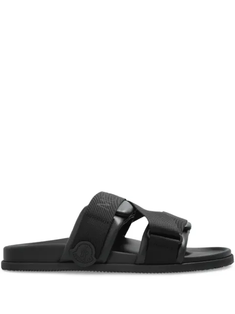 Moncler leather slides