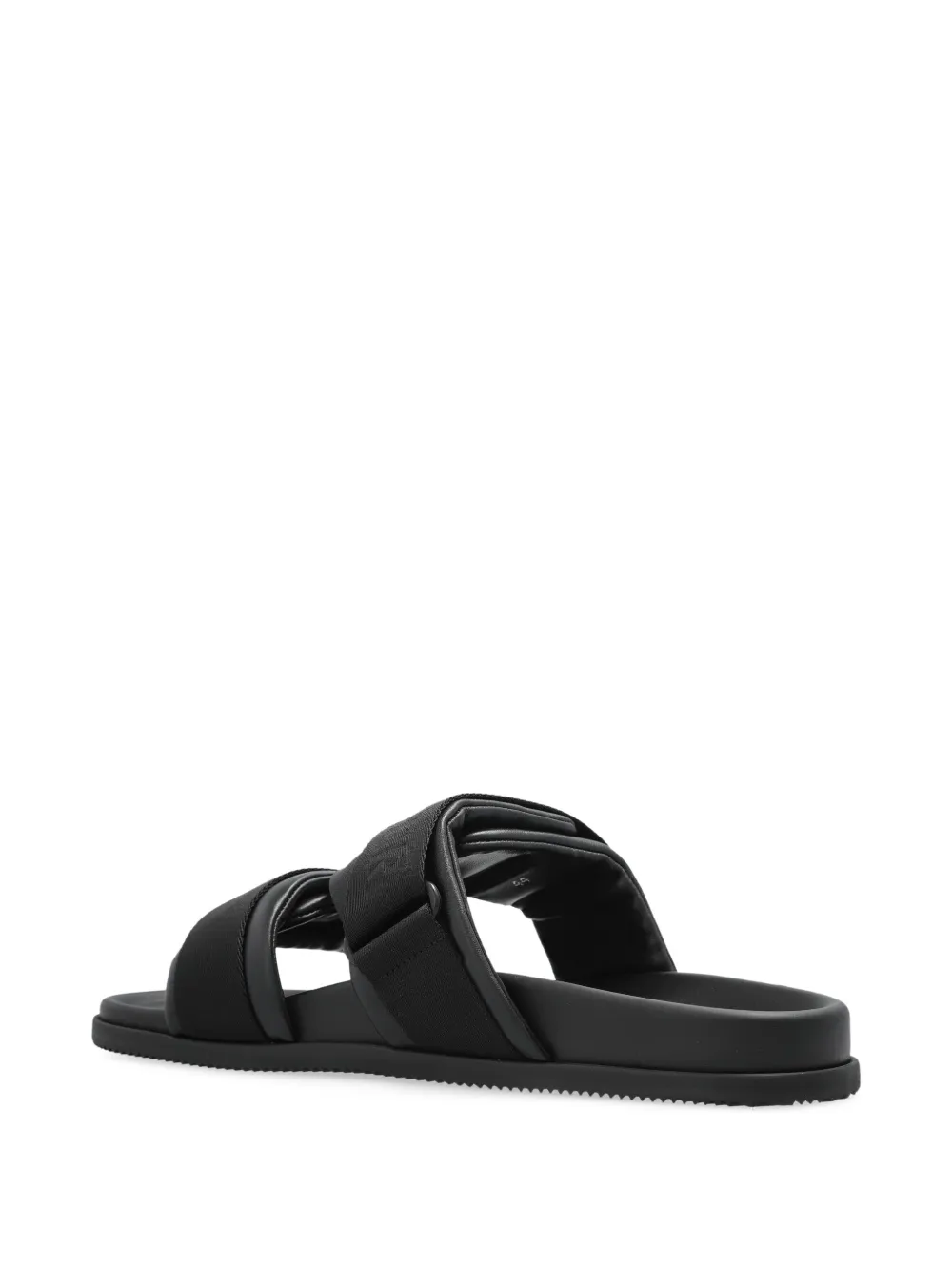 Moncler leather slides Black