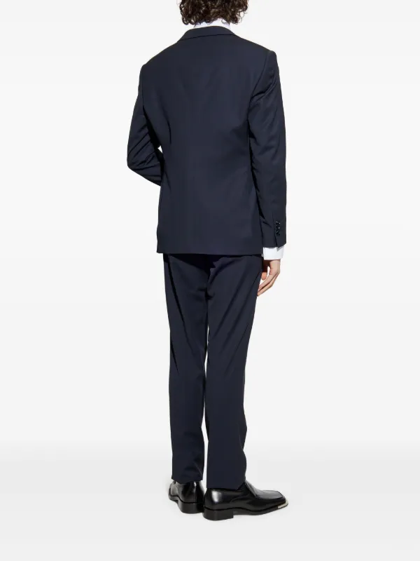 【GIORGIO ARMANI】ネイビーダブルスーツ Giorgio Armani ウールブレンド スーツ | ブルー | FARFETCH JP