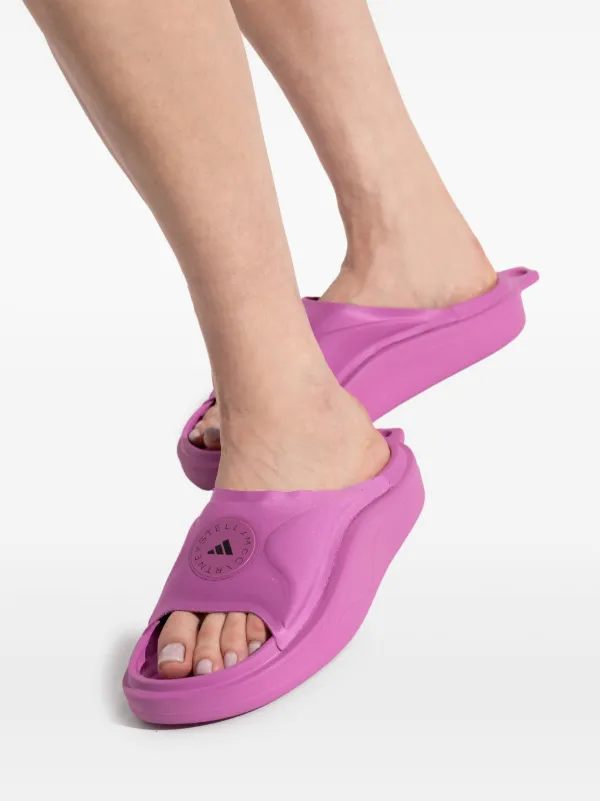 【ADIDAS by STELLA McCARTNEY】aSMC SLIDE adidas by Stella McCartney ASMC Logo Slide Sandals | Neiman