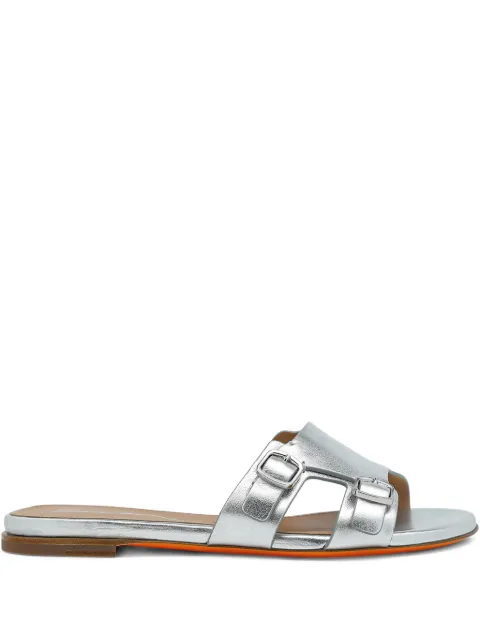 Santoni buckled open-toe slide sandals